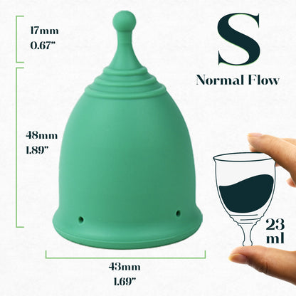 Menstrual Cup, Single Pack (Small) with Box - Green