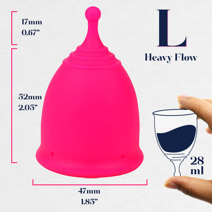 Menstrual Cup, Single Pack (Large) with Box - Pink