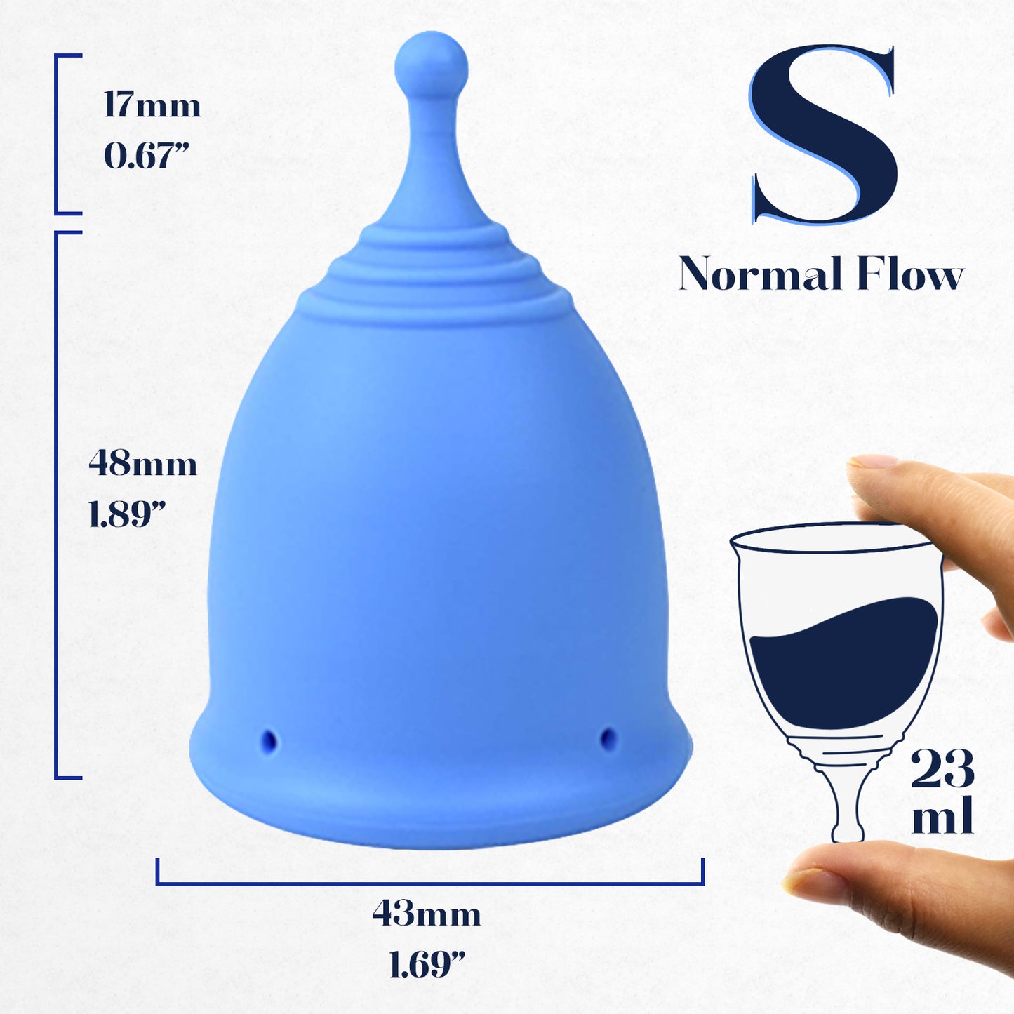 Menstrual Cup, Single Pack (Small) with Box - Blue